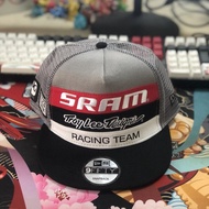 Troy Lee Designs (สีเทา) SRAM Racing Snapback Cap Motocrossผู้ชายผู้หญิงกีฬาแฟชั่นเบสบอลหมวกHip Hopหมวกปรับสายคล้อง