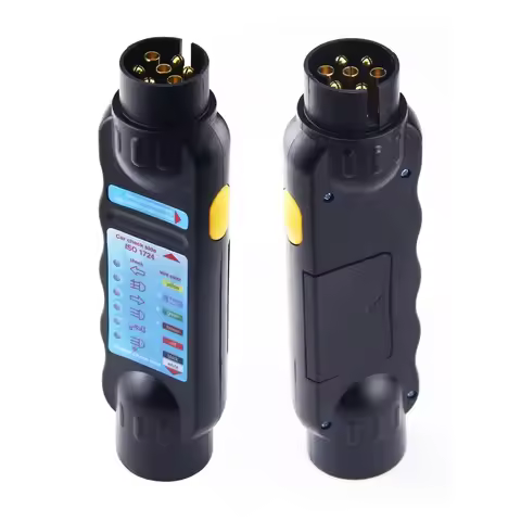 12V 7-pin Socket Tester Trailer Car Power Tail Light Resistance Circuit Signal Tester Detector Recor