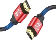 grofyllaa 8k Hdmi Cable 6.6ft High Speed HDMI 2.0 Cable,4K@120Hz 8K@60Hz HDMI Cord for 3D ARC UHD TV Monitor Laptop Roku TV Xbox PS4/PS5 Blu-ray（Red）