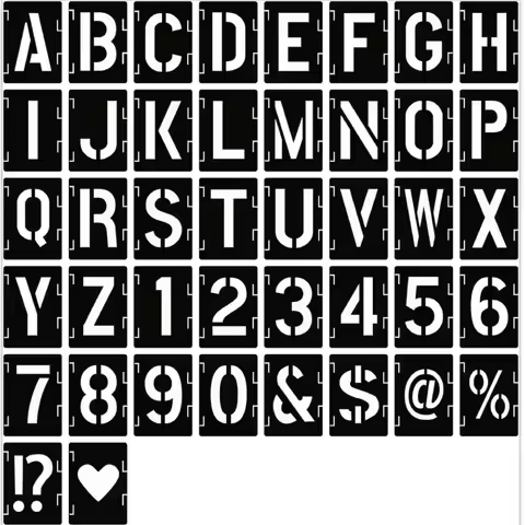 High Quality 2/3/4/5inch Letter Stencils Numbers Alphabet Stencils for Painting Large DIY Craft Numb