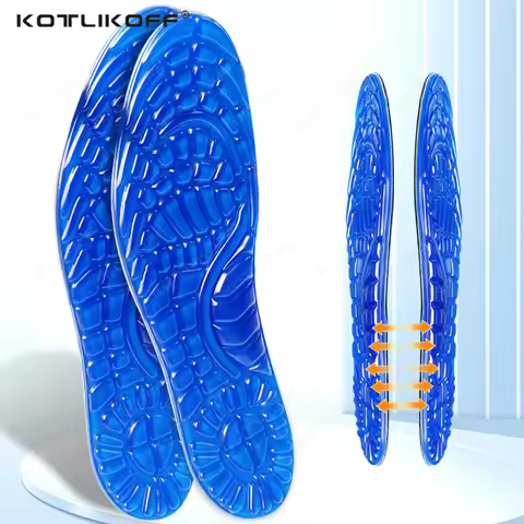 Orthopedic Gel Silicone Insoles Arch Support Shock Absorption Soft Cushion Massaging for Sport Runni