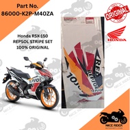 Honda RSX-150 Repsol design stripe set sticker complete bike 100% original 86000-K2P-M40ZA
