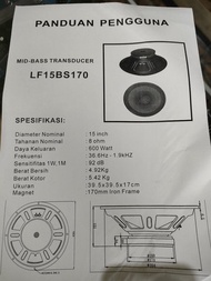 Speaker Rcf LF15BS170 15 inch