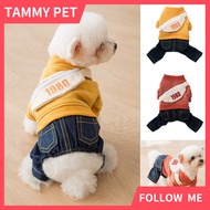 Winter Dog Clothes Pets Outfits Coat Jacket for Dogs Warm Clothes Denim Clothes