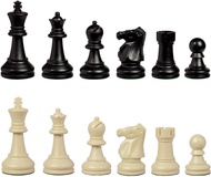 Bobby Fischer Ultimate Chess Pieces Set, Staunton Plastic Tournament Chess Set -Extra Queens, Triple
