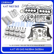Engine Rebuild Kit gasket Timing Chain Bearing Piston kit For 08-20 N63B44 S63B44 BMW 550i 650i 750i