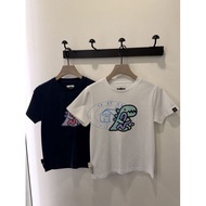 Agnes. b sport pure cotton cartoon printed round neck short T-shirt for women