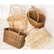 Rattan picnic basket carry basket woven bag / Bakul rotan kecil berkelah bakul hamil anyaman rotan b