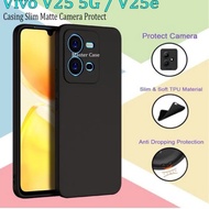 Softcase Casing Pro Camera Vivo V25 5G /V25E V25 Pro Black Silicone Full BlackPOLOS