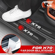PROTON X70 Car Door Sill Protector Strip Side Step Plate Rear Bumper Thick Anti Scratch Sticker Accessories