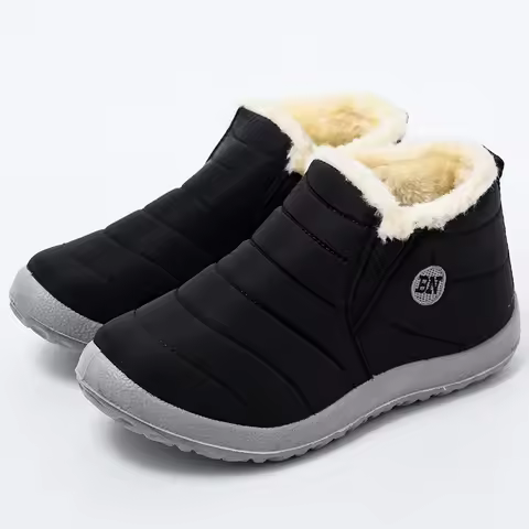 Kidmi Winter Warm Soft Women Shoes Thickened Cold-proof Velvet Cotton Shoes Waterproof Warm Soft Sol