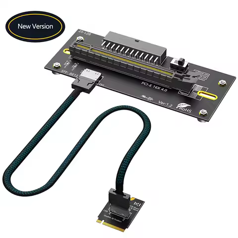 M.2 to PCIE4.0 Riser Card with ATX 24Pin Power Supply M2 NVME 2230 to PCI Express X16 with OCulink S
