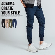 AOYAMA Jogger Simple Plain Perfect Version Stretch Neck Pants [A9162] Casual Pants Jogging Pants AOY