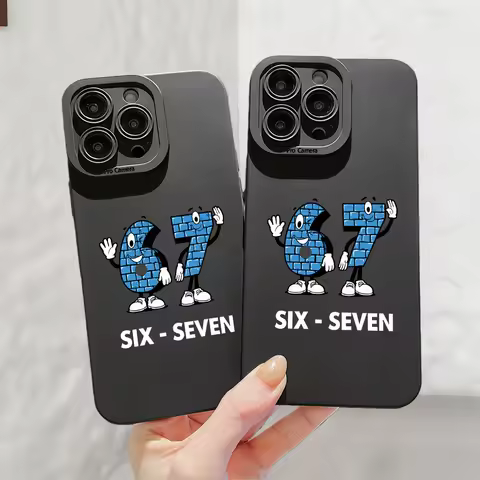 Luxury Six Seven 67 Phone Case For iPhone 17 16e 16 15 14 13 12 11 Mini Air Pro Max X XR XSMax 8 7 6