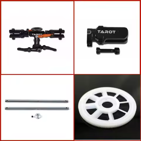 FLISHRC 450 Airwolf Helicopter Parts Tow Rotor Head Parts Helicopter Accessories Simulation RC Helic