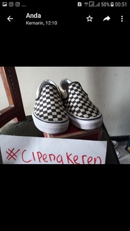 vans slip on checker board original second