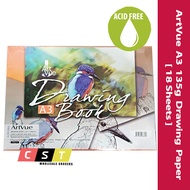 ArtVue 135g A3 Art Drawing Paper / Block [18 Sheets]