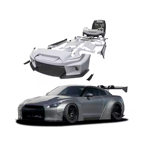 Auto Parts For GTR R35 Upgrade LB.3 Style Wide Body Kit Carbon Fiber Car Front Bumper Rear Spoiler S