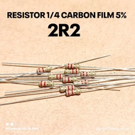 (10 PCS) RESISTOR 1/4W 1/4WATT 2R2 2.2R OHM CF 5%
