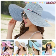 KUGIGI Straw Hat, Foldable UV Protection Fisherman's Hat,  Breathable Casual Beach Hat