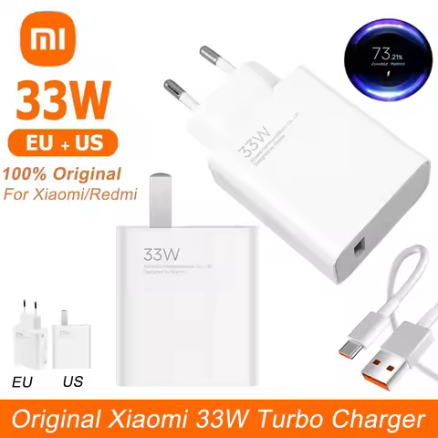 Original Xiaomi 33W Turbo Charge Super Fast Charger EU/US Adapter For Mi 11 10 Lite 5G Poco X3 M4 Pr