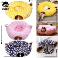 [Tisity] Cat Tunnel Bed Playground with Central Mat Soft Plush Material Pet Toy
