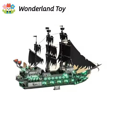 Phantom Ghost Pirate Ship Building Blocks Bricks Black Pearl Endeavor Queen Annes Revenge Santa Mari