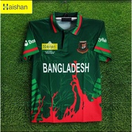 Short sleeved Polo cricket shirt, men's style, newly released in 2025, Bangladesh World Cup jersey, 