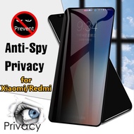 2Pcs Anti-Spy Privacy Tempered Glass for Xiaomi POCO C55 M4 Pro 5G M5 Redmi Note 11 11S 11T 11R Pro 10 Note 10 Pro 5G 4G Note 9 redmi 12C 9A 10A 10C 9T Screen Glass Protector Film
