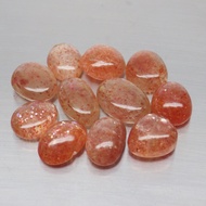 พลอย ซันสโตน ธรรมชาติ ดิบ แท้ ( Unheated Natural Sunstone Tanzania Feldspar ) 11 เม็ด หนักรวม 31.10 