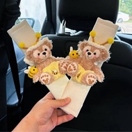 Cute Bee Duffy Bear Car Safety Belt Shoulder Pad Cartoon Cute Car Decoration Shoulder Pad Couple Car