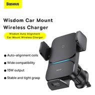 Baseus Automatic Alignment Car Phone Holder Wireless Charger Phone Holder (15w) Dashboard Air Vent
