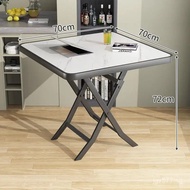 Square Table Dining Table Rental Room Portable Dormitory Small Apartment Round Table Table for Setti