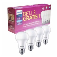 PUTIH Philips ORIGINAL LED BULB SET 4pcs HIGH QUALITY LED BULB PHILIPS E27 4CT NON UV White Lamp