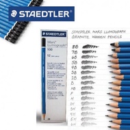 Staedtler Mars Lumograph Pencil 100 8B 7B 6B 5B 4B 3B 2B B HB H 2H 3H 4H 5H 6H F/Pensil
