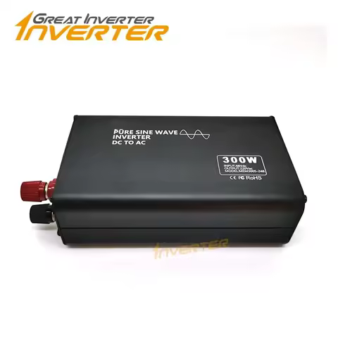 Input 12VDC 24VDC 48VDC Output 110VAC 120VAC 220VAC 240VAC 300W Pure Sine Wave Power Inverter DC TO 