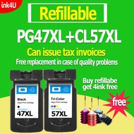 Compatible Canon pg 47xl cl 57xl ink pg47xl cl57xl refillable ink Cartridge compatible for E400/E410