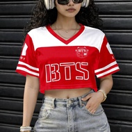 Kpop Crop Top Jersey BTS Shirt AR-MY Soccer Jersey Fan Gift Korean Streetwear Women Jersey