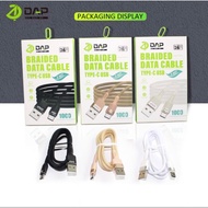 DAP B02M B02T/ B02L CABLE DATA BRAIDED FAST CHARGING 2.4A 100cm