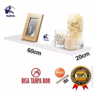 Wall shelf L60cm x W20cm x H2cm Wall shelf