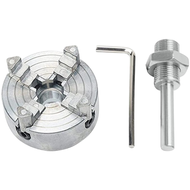 【VALUESP】 Three-jaw Chuck Mini Lathe Chuck Lathe Chuck Adapter Zinc Alloy Construction