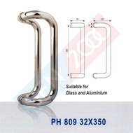 Stainless Steel Door Handle Pull Handle D Shape Round Pipe 809 AS 35 Cm