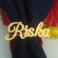 Ring hijab Costum Nama Sendiri / Bros Ring Murah