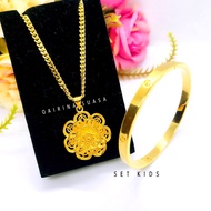 SUASA SD NEW SET RANTAI LOKET + BANGLE CARTIER SUASA BUDAK | COP96