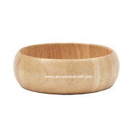 ROUND RUBBER WOOD BOWL DIA 5.5- 6" x H 2" l 6" x 2"
