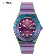 Timex Q Timex Purple Stainless Steel Analog Quartz Watch For Women TW2W41100