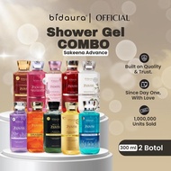 Bidaura Combo Sakeenah Advance (2 Botol) Standard 300ml | 66x Mandian | Aura 7 Bunga Body Wash Showe