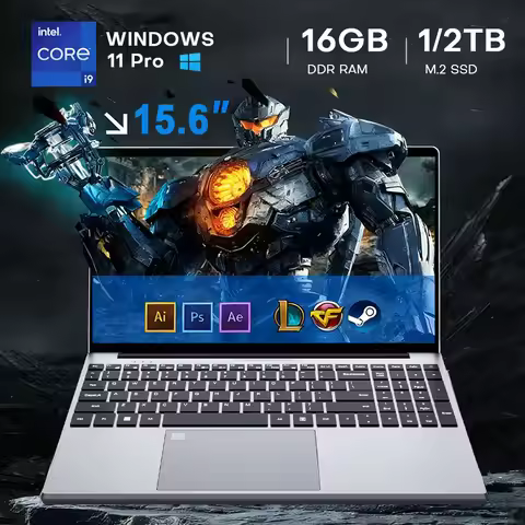 Portable 15.6" Gaming Laptop Computer Intel Core i9 10980HK/9900U Windows 11 PC Gamer 16GB RAM Finge