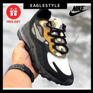 [MALAYSIA SELLER] Nike Airmax React 270 Black Gold Running Shoes Sport Shoes Sneaker Kasut Unisex