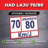 Lorry Sticker, 70/80 Had Laju Stiker, 70/80 80/90 Speed Limit Sticker  🛻💨  🚓💨